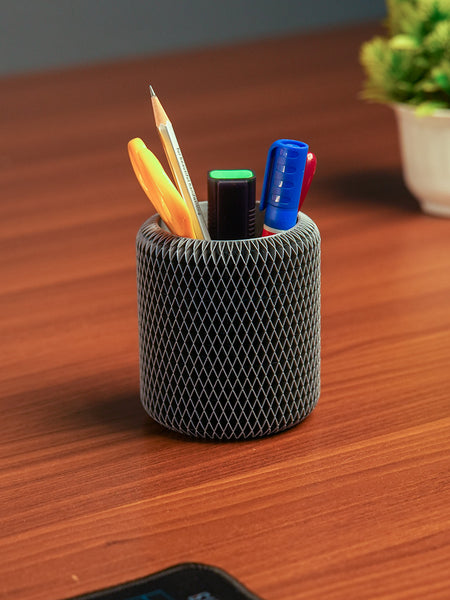 Minimal geometric desk organizer for home office or study desk