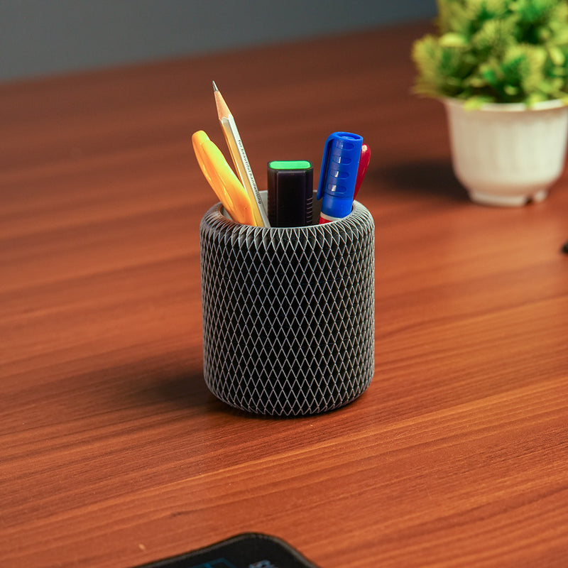 Minimal geometric desk organizer for home office or study desk