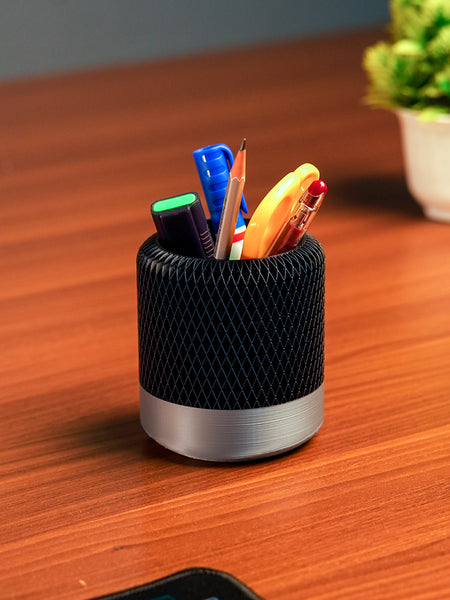 Eco-friendly PLA dual mesh organizer – stylish desk accessory