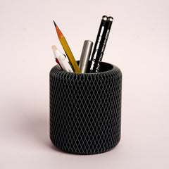 Eco-friendly PLA desk organizer in modern cylindrical style
