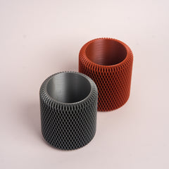 Hexa Weave desk accessory for pens, brushes, and stationery