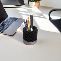 Eco-friendly PLA dual mesh organizer – stylish desk accessory