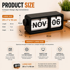 Modern Flip Frame Desk Calendar with perpetual date display for office desk, study table, and workspace decor