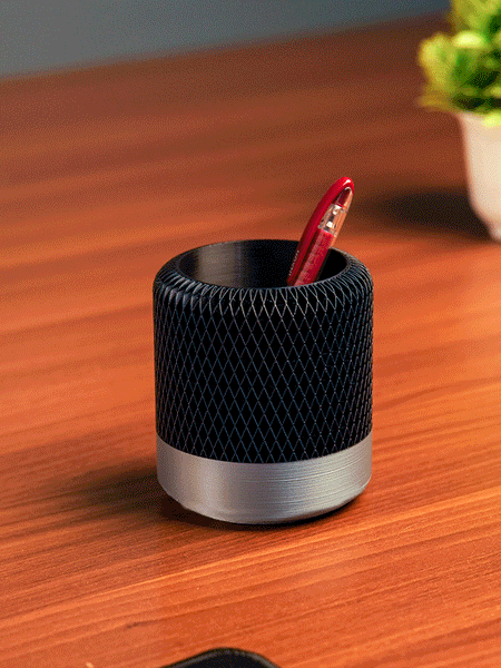 LayerStory Dual Mesh Desk Organizer – modern two-tone pen holder