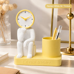 Mr. Thinker – Desk Clock & Pen Stand