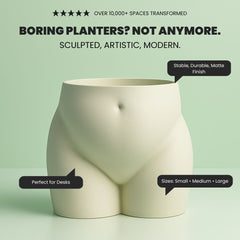 Butt Planter – Modern Sculptural Plant Pot